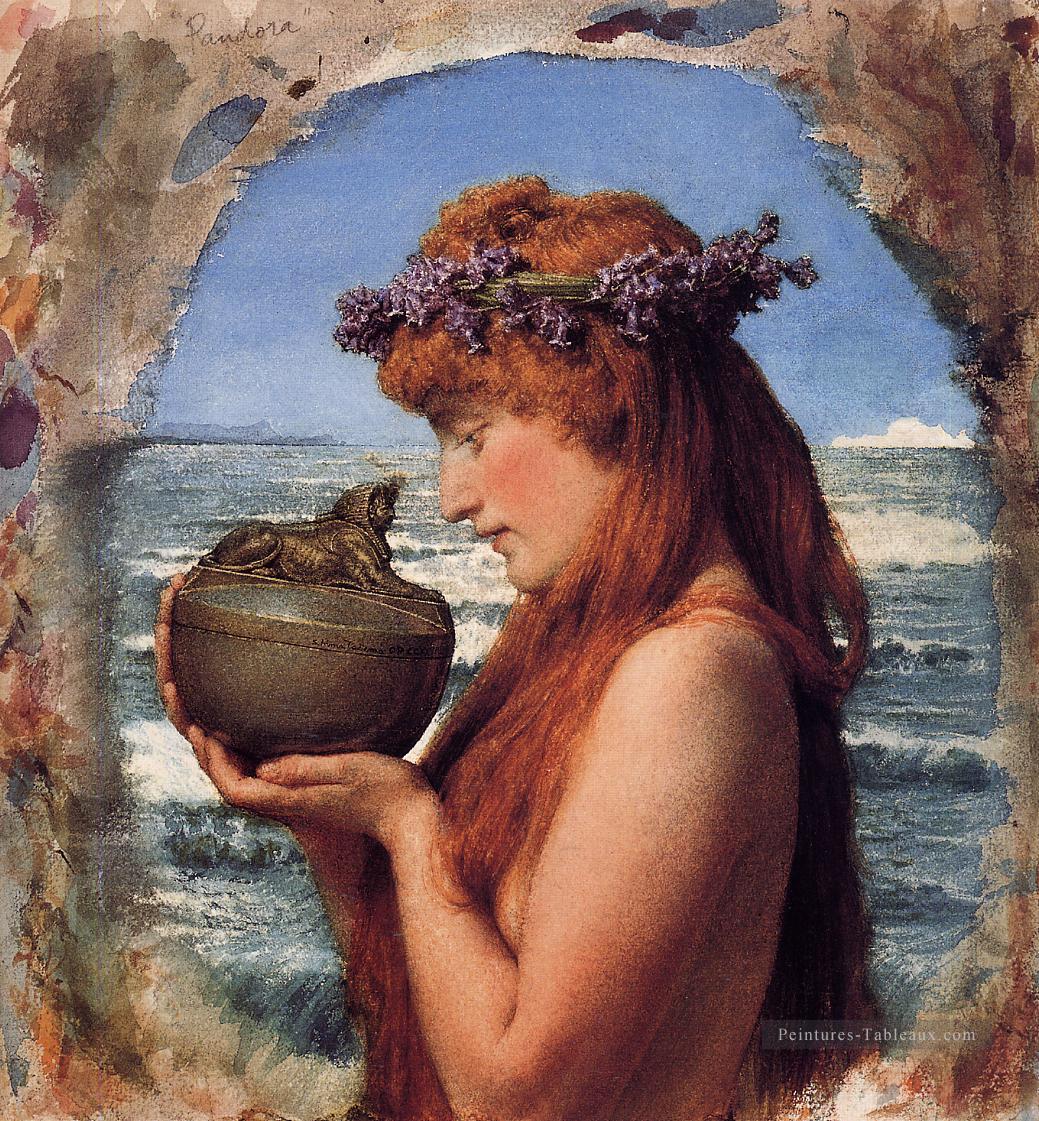 Pandora romantique Sir Lawrence Alma Tadema Peintures à l'huile